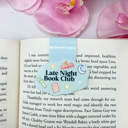 Late Night Book Club Magnetic Bookmark